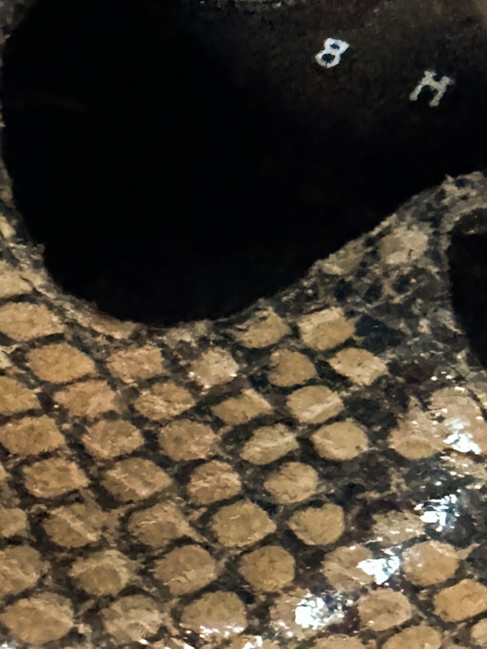 Stuart Weitzman Black + Tan Python Snake Print Le… - image 9